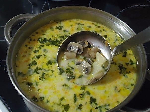 1-7 Сырный суп с грибами