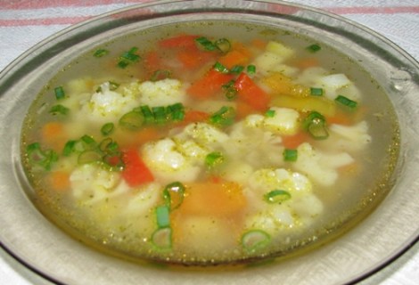 6-12 Овощной суп с цветной и белокочанной капустой